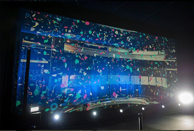Holographic curtains Holographic curtains